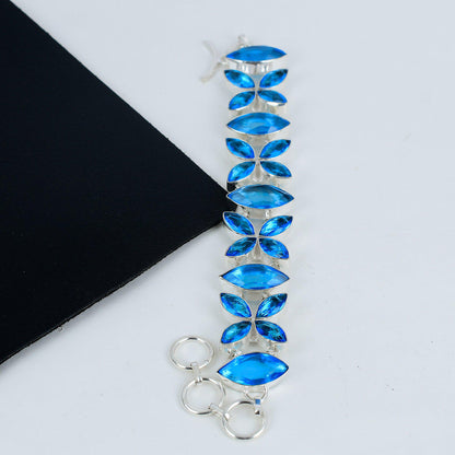 Swiss Blue Topaz Gemstone Bracelet