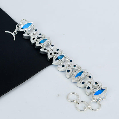 Swiss Blue Topaz Gemstone Bracelet