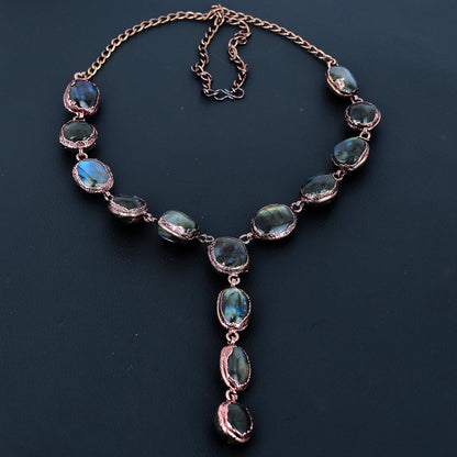 Blue Labradorite Gemstone Necklace