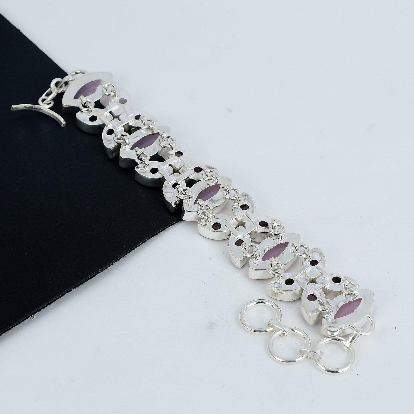 Pink Chalcedony Gemstone Bracelet