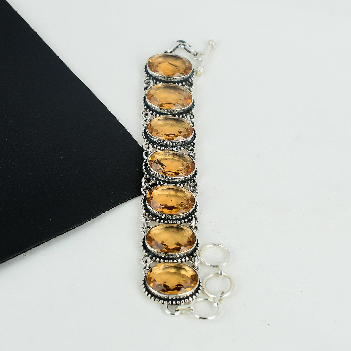 Pink Morganite Sterling Silver Bracelet