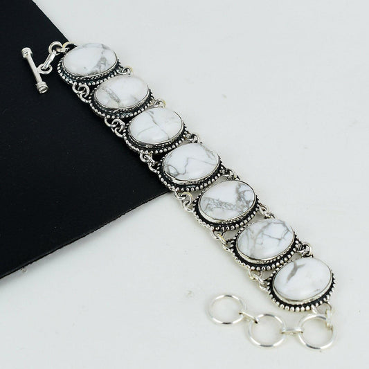 White Howlite Gemstone Bracelet