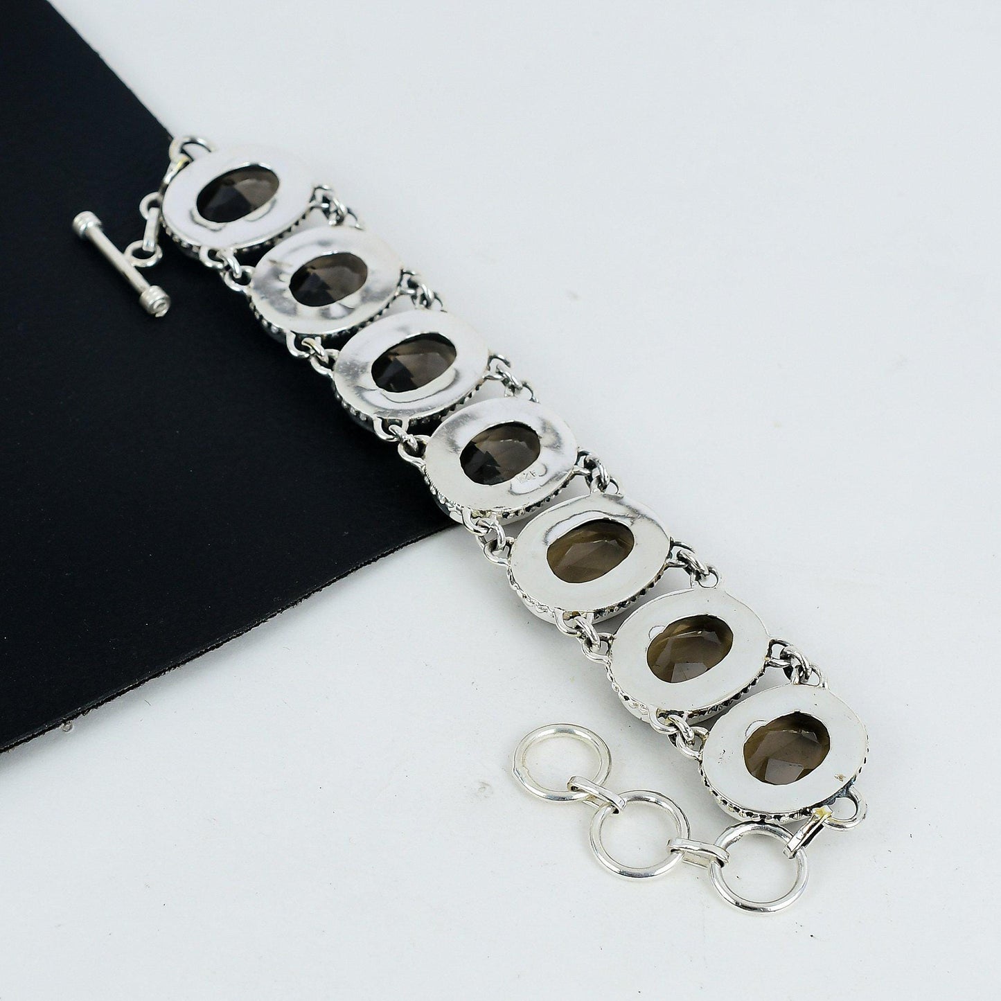 Brown Smoky Topaz Sterling Silver Bracelet