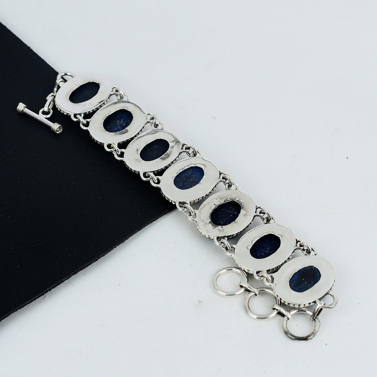 Blue Lapis Lazuli Sterling Silver Bracelet
