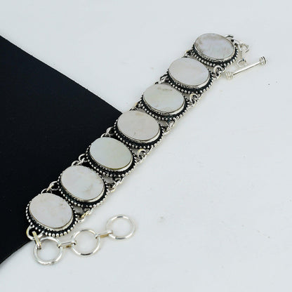 White Mother of Pearl Gemstone Bracelet