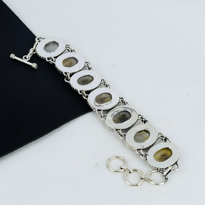 White Mother of Pearl Gemstone Bracelet