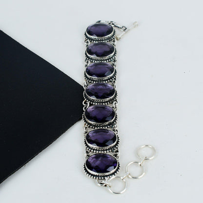 Purple Amethyst Gemstone Bracelet