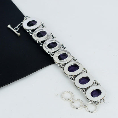 Purple Amethyst Gemstone Bracelet