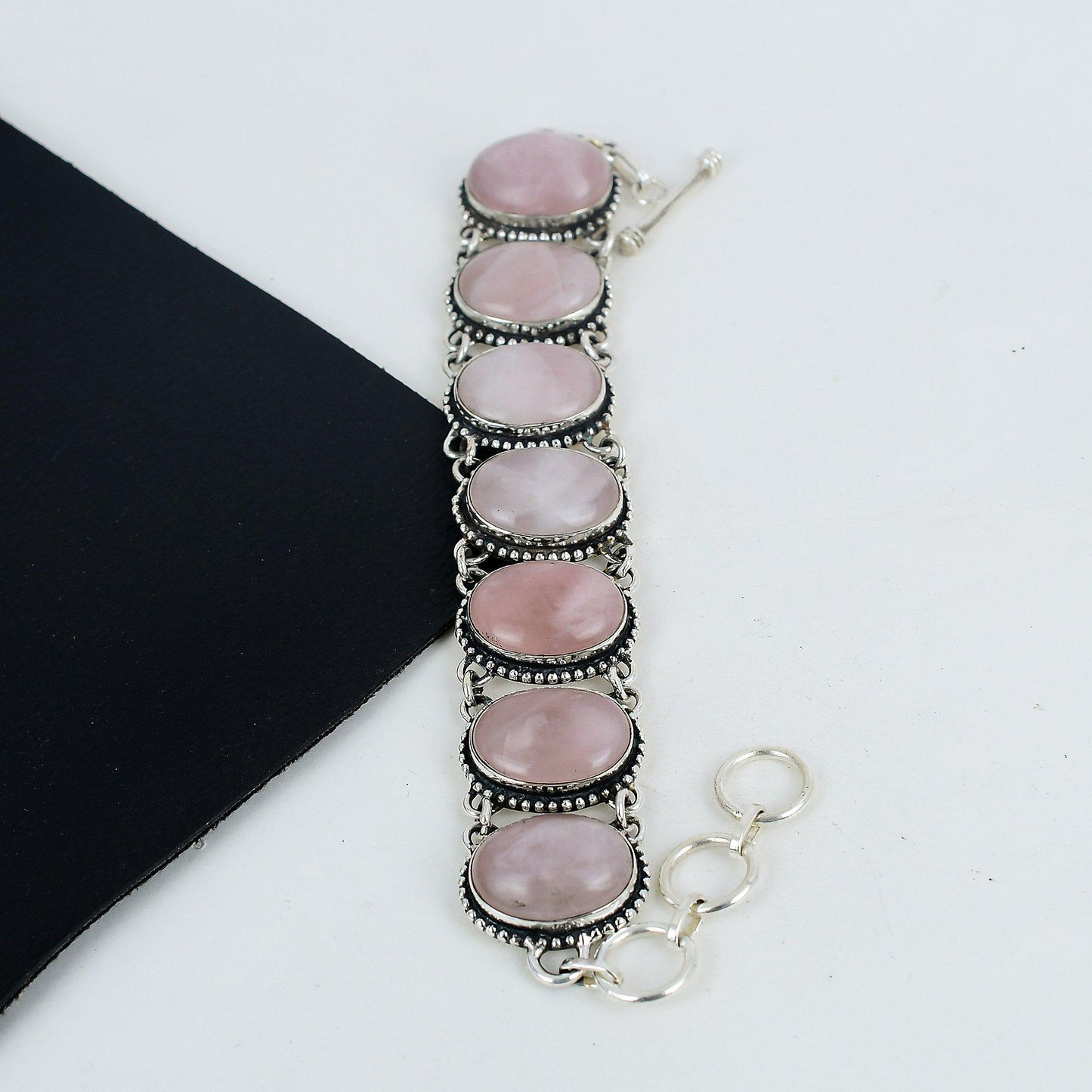 Pink Rose Quartz Gemstone Bracelet
