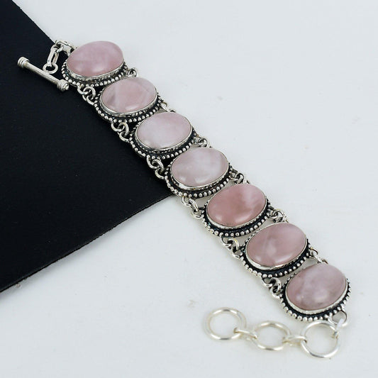 Pink Rose Quartz Gemstone Bracelet