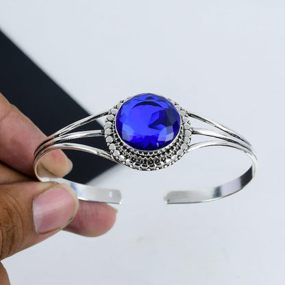 Blue Sapphire Gemstone Bangle