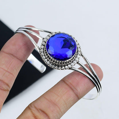 Blue Sapphire Gemstone Bangle