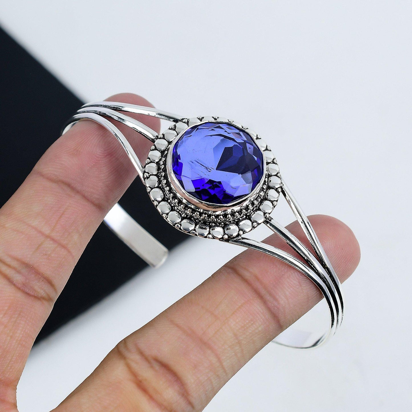 London Blue Topaz Gemstone Bangle