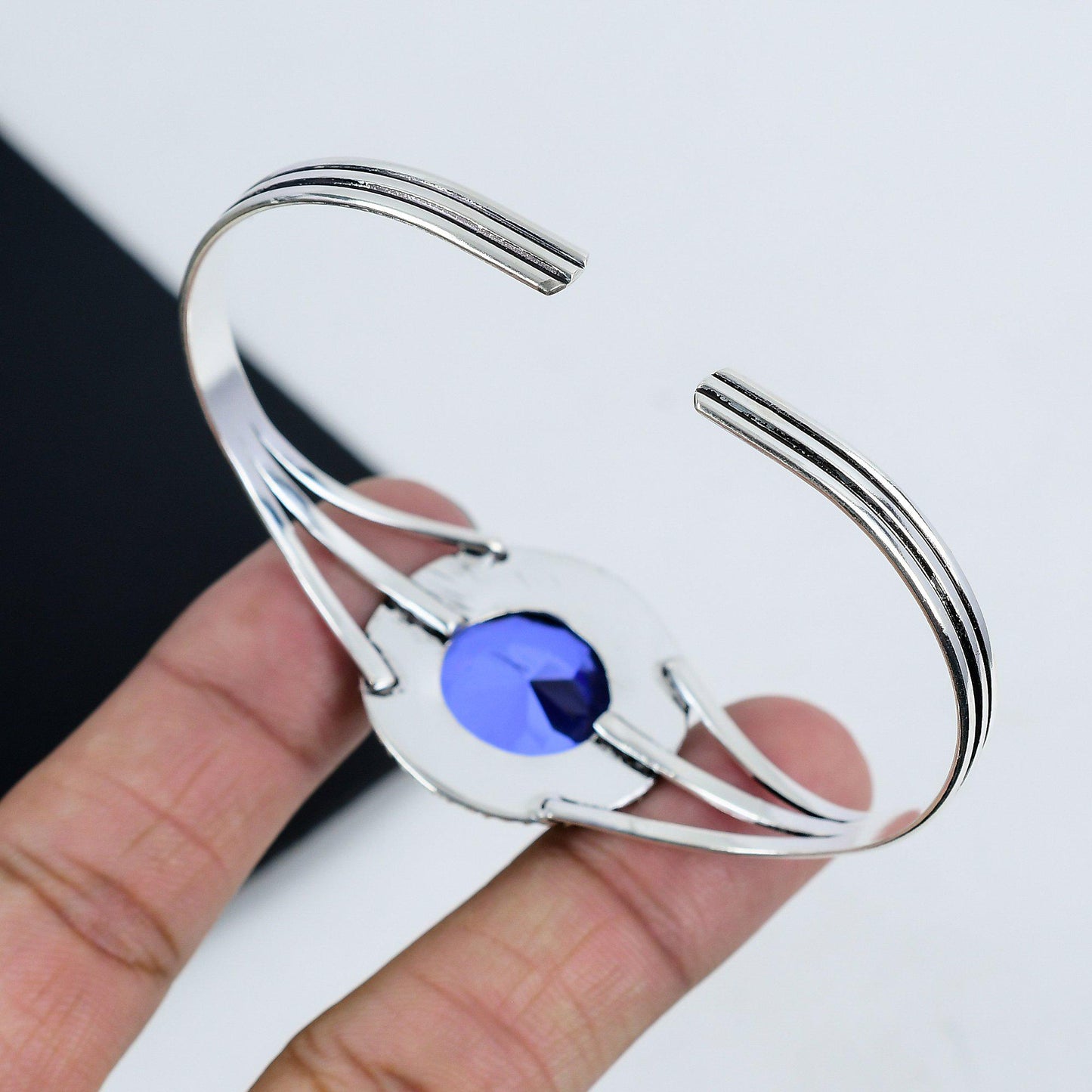 London Blue Topaz Gemstone Bangle