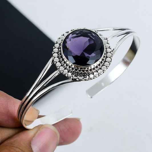 Purple Amethyst Gemstone Bangle
