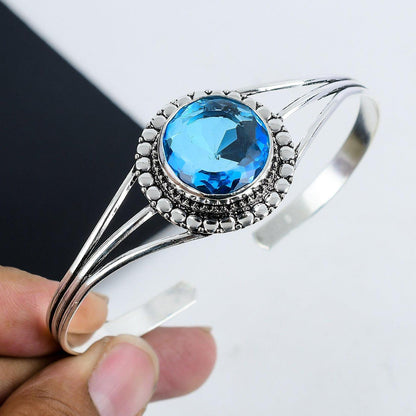 Blue Topaz Gemstone Bangle