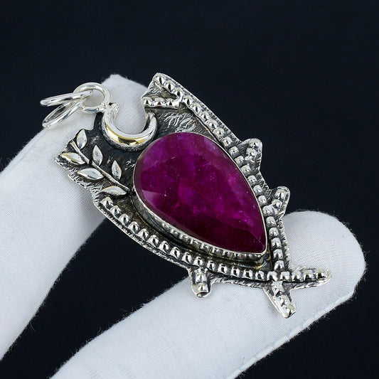 Red Kashmir Ruby Pendant