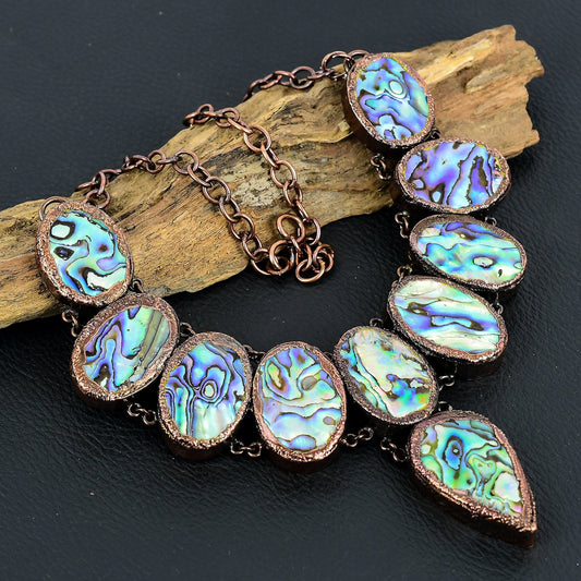 Iridescent Abalone Gemstone Necklace
