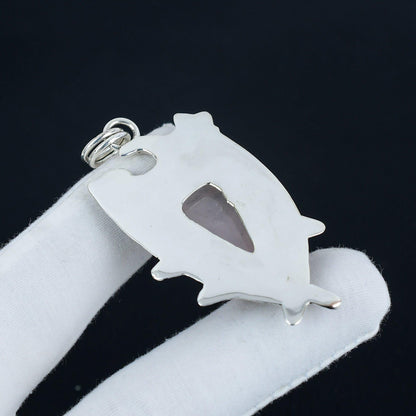 Pink Rose Quartz Pendant