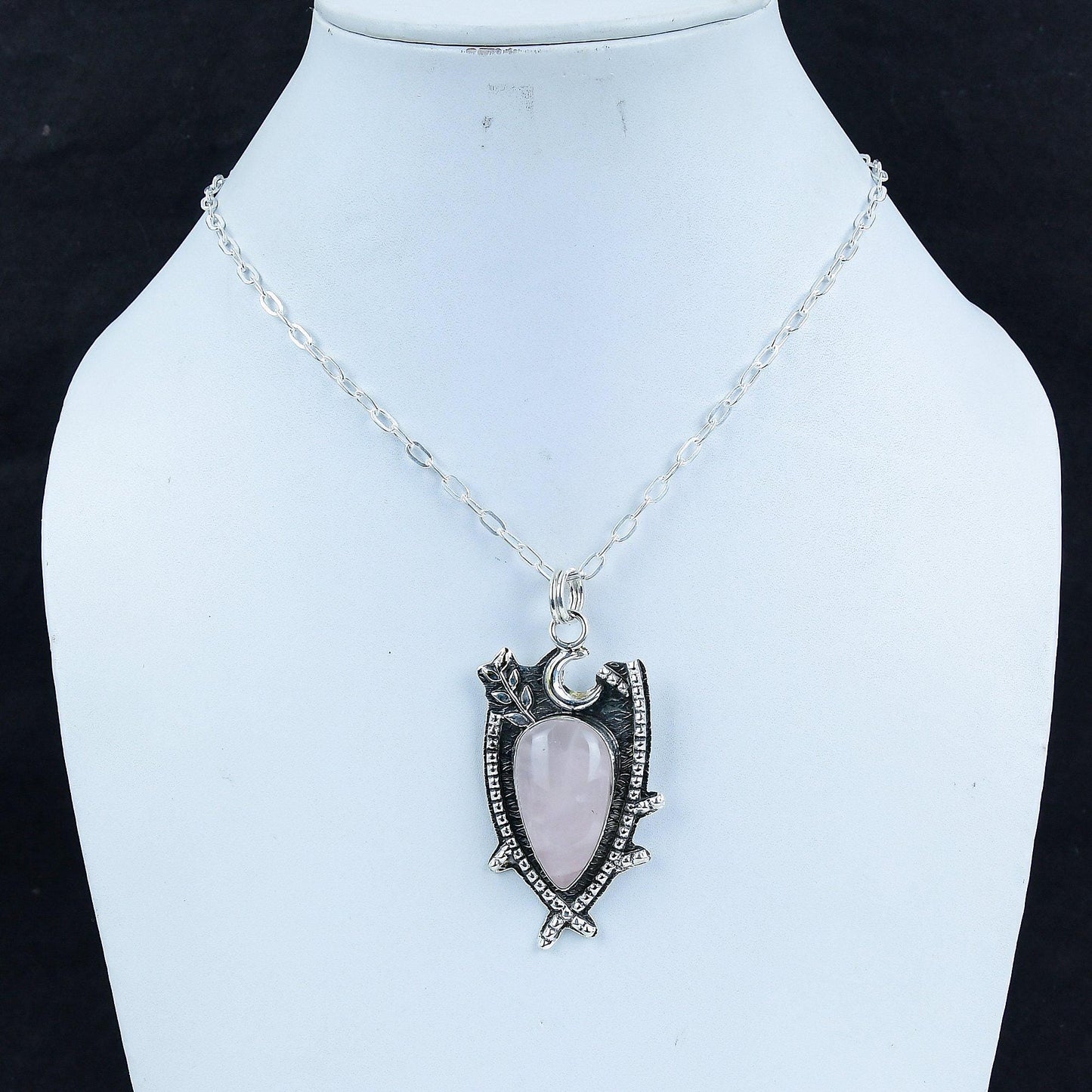 Pink Rose Quartz Pendant