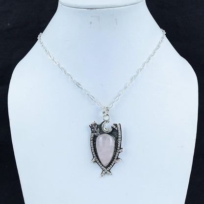 Pink Rose Quartz Pendant