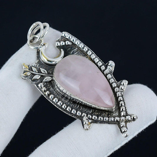 Pink Rose Quartz Pendant