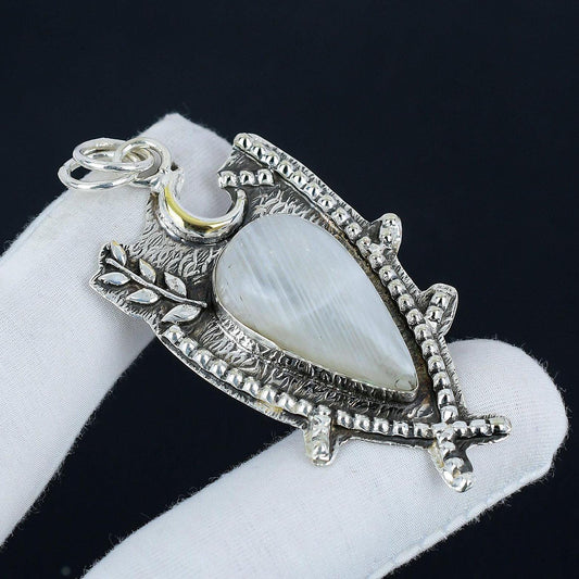 White Scolecite Gemstone Pendant
