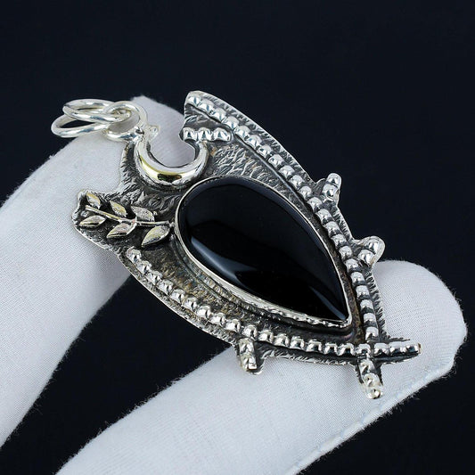 Black Onyx Gemstone Pendant