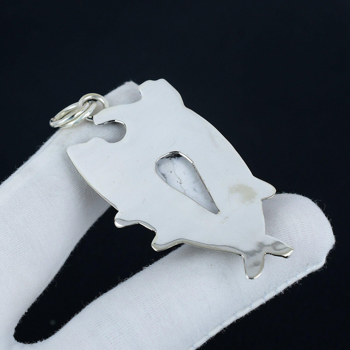White Howlite Gemstone Pendant