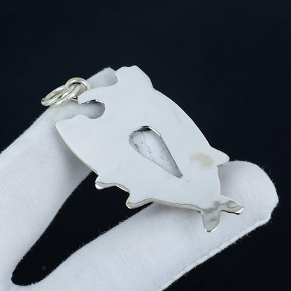 White Howlite Gemstone Pendant