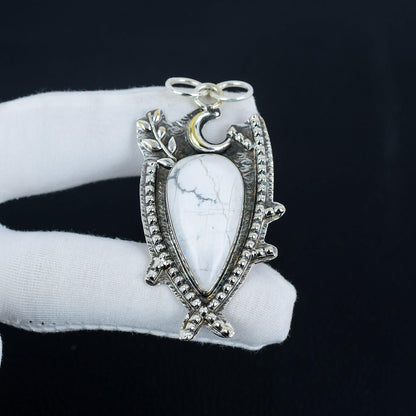 White Howlite Gemstone Pendant