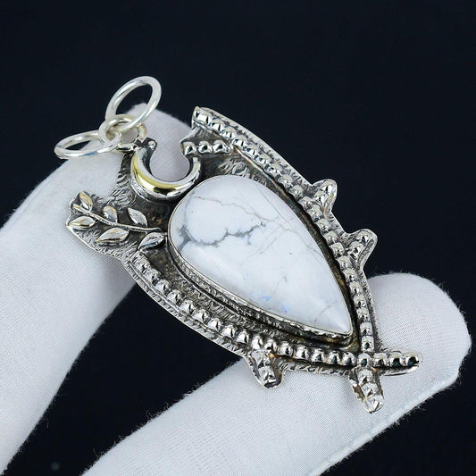 White Howlite Gemstone Pendant