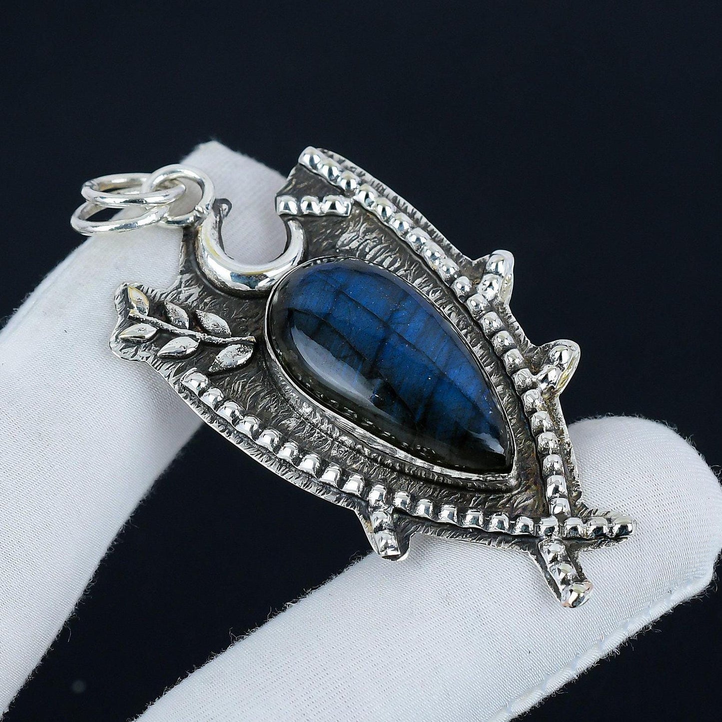 Blue Labradorite Gemstone Pendant