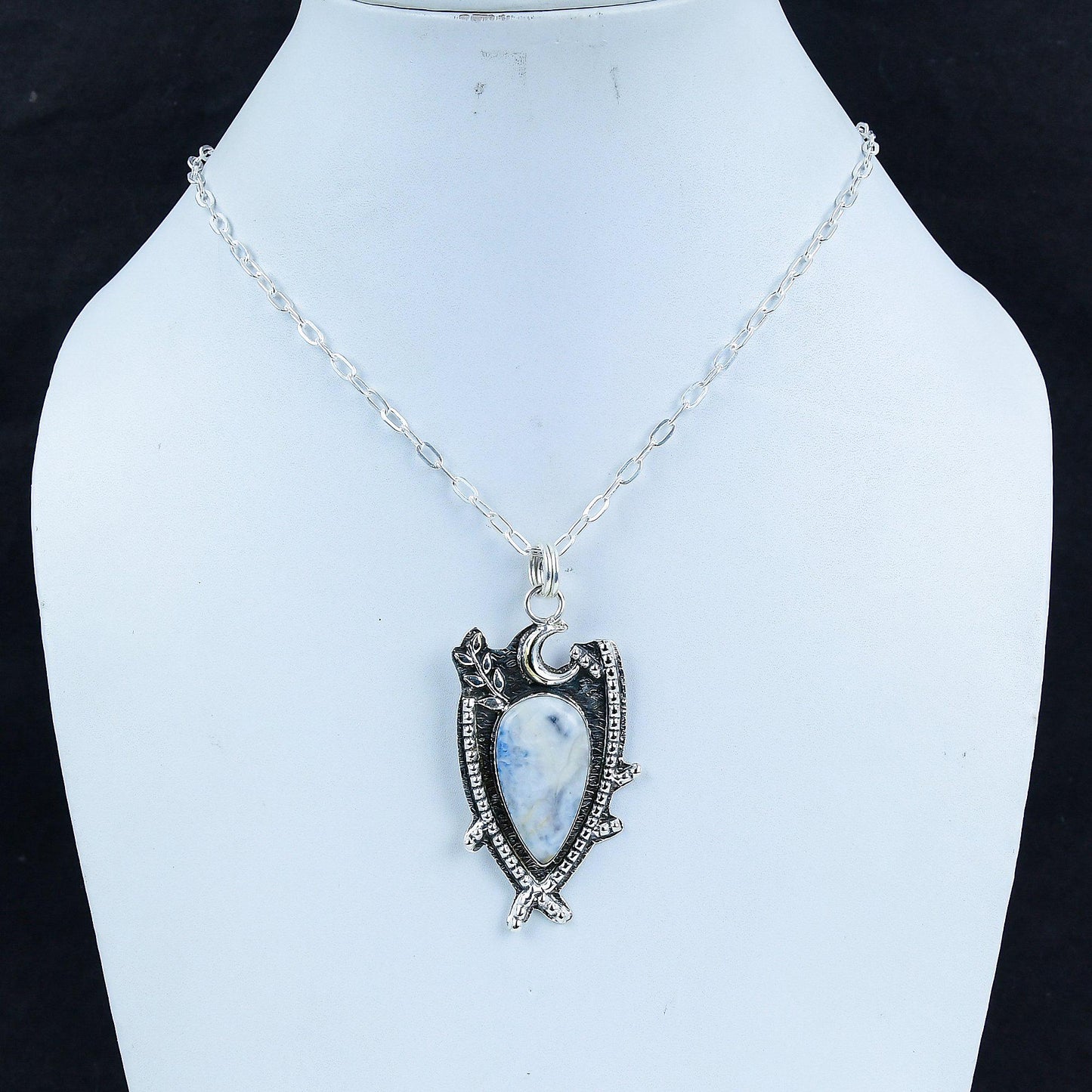 Blue Scheelite Gemstone Pendant