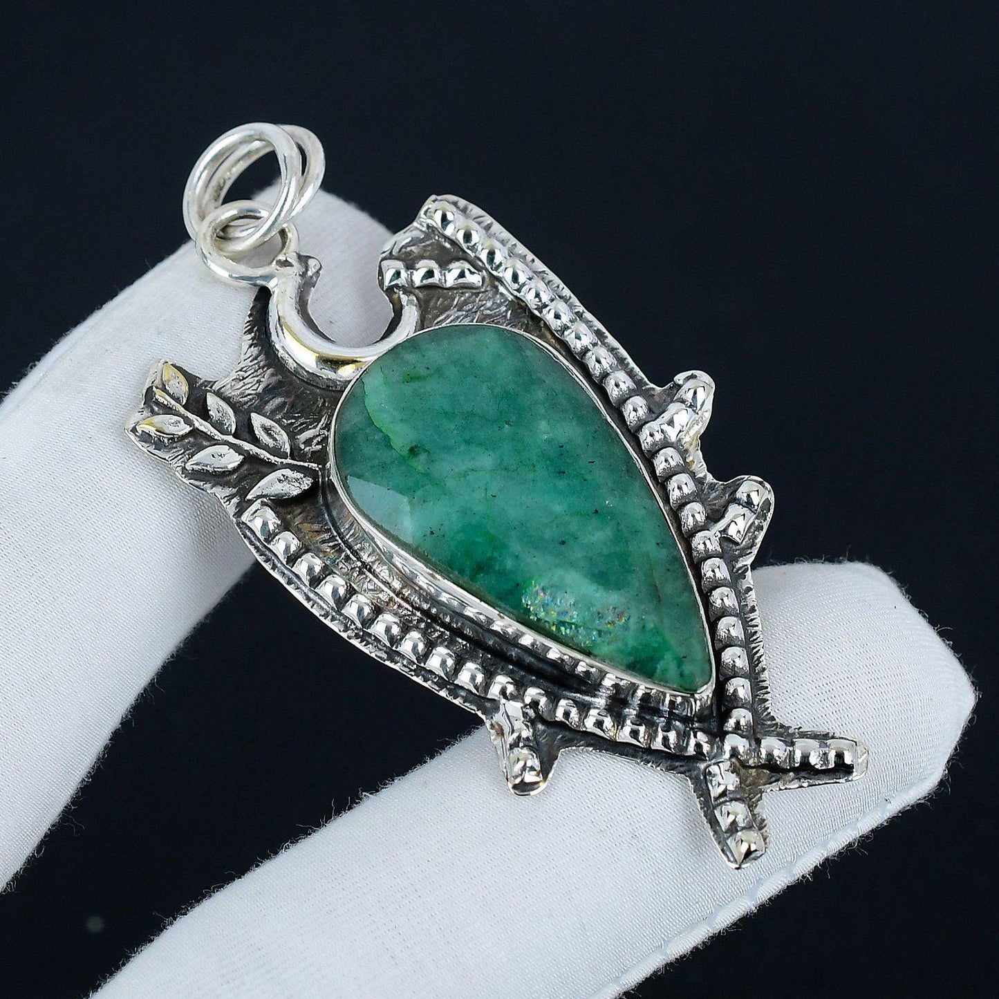 Green Emerald Gemstone Pendant