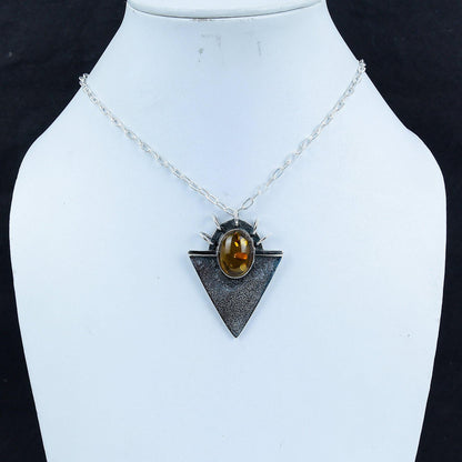 Honey Baltic Amber Gemstone Pendant