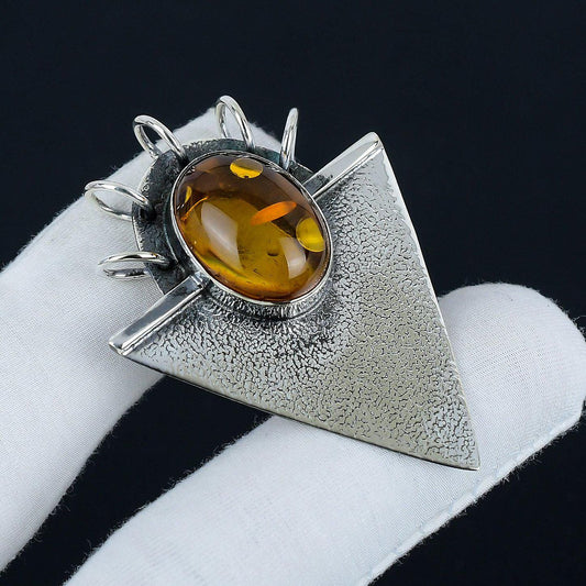 Honey Baltic Amber Gemstone Pendant