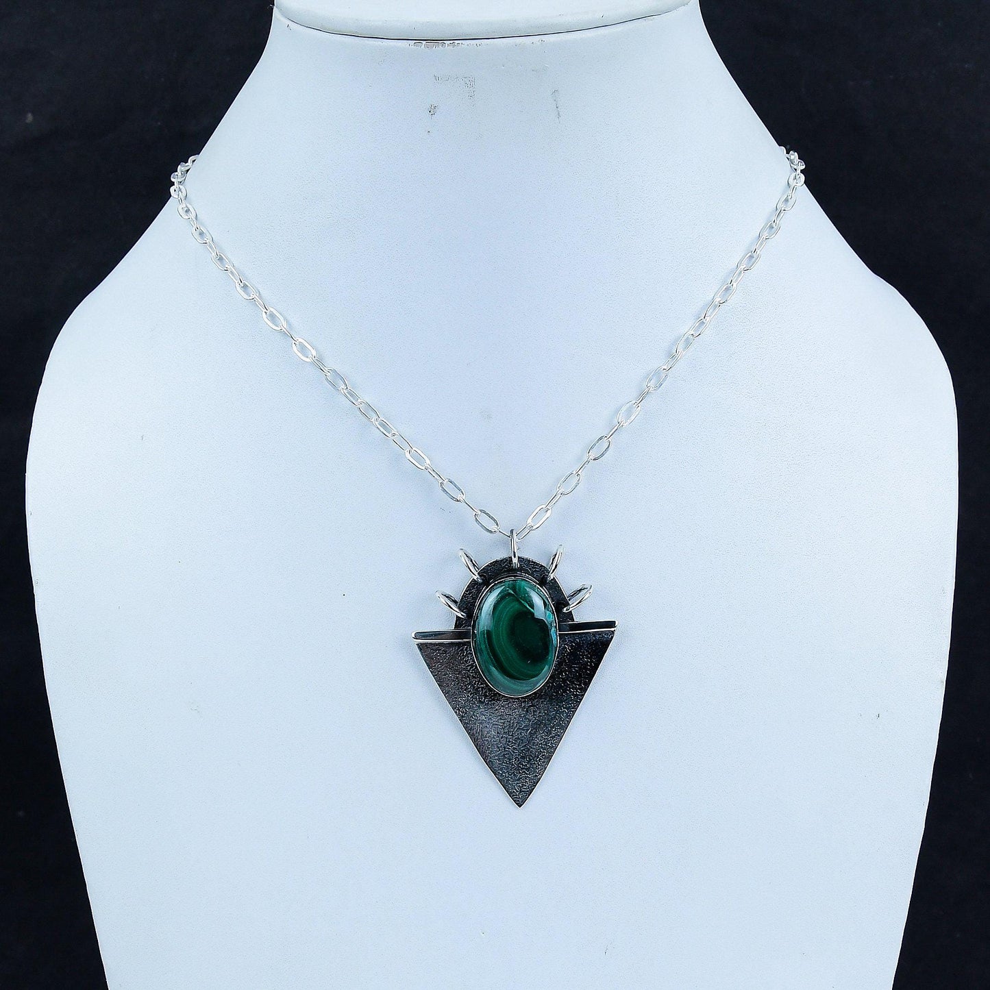 Green Malachite Gemstone Pendant