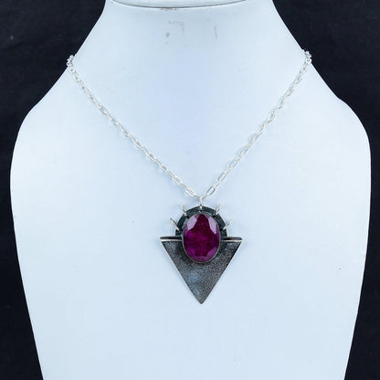 Red Ruby Gemstone Pendant