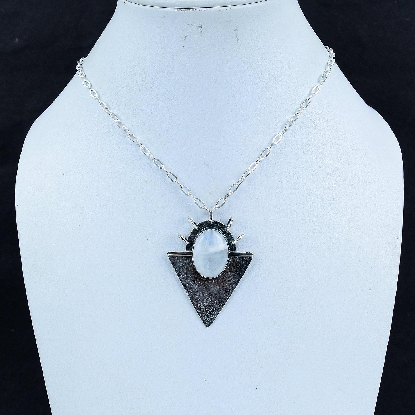 White Moonstone Gemstone Pendant