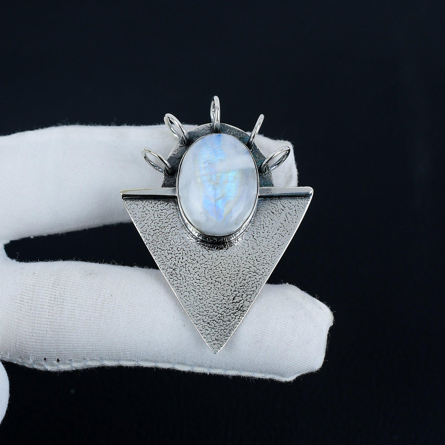 White Moonstone Gemstone Pendant