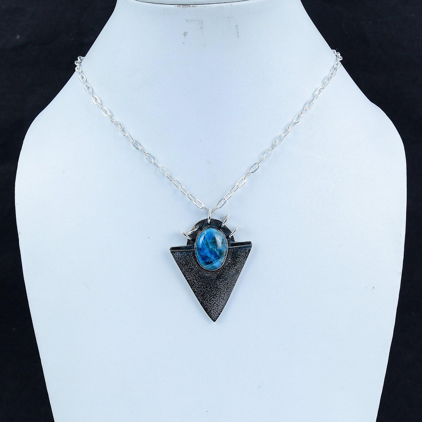 Blue Apatite Gemstone Pendant