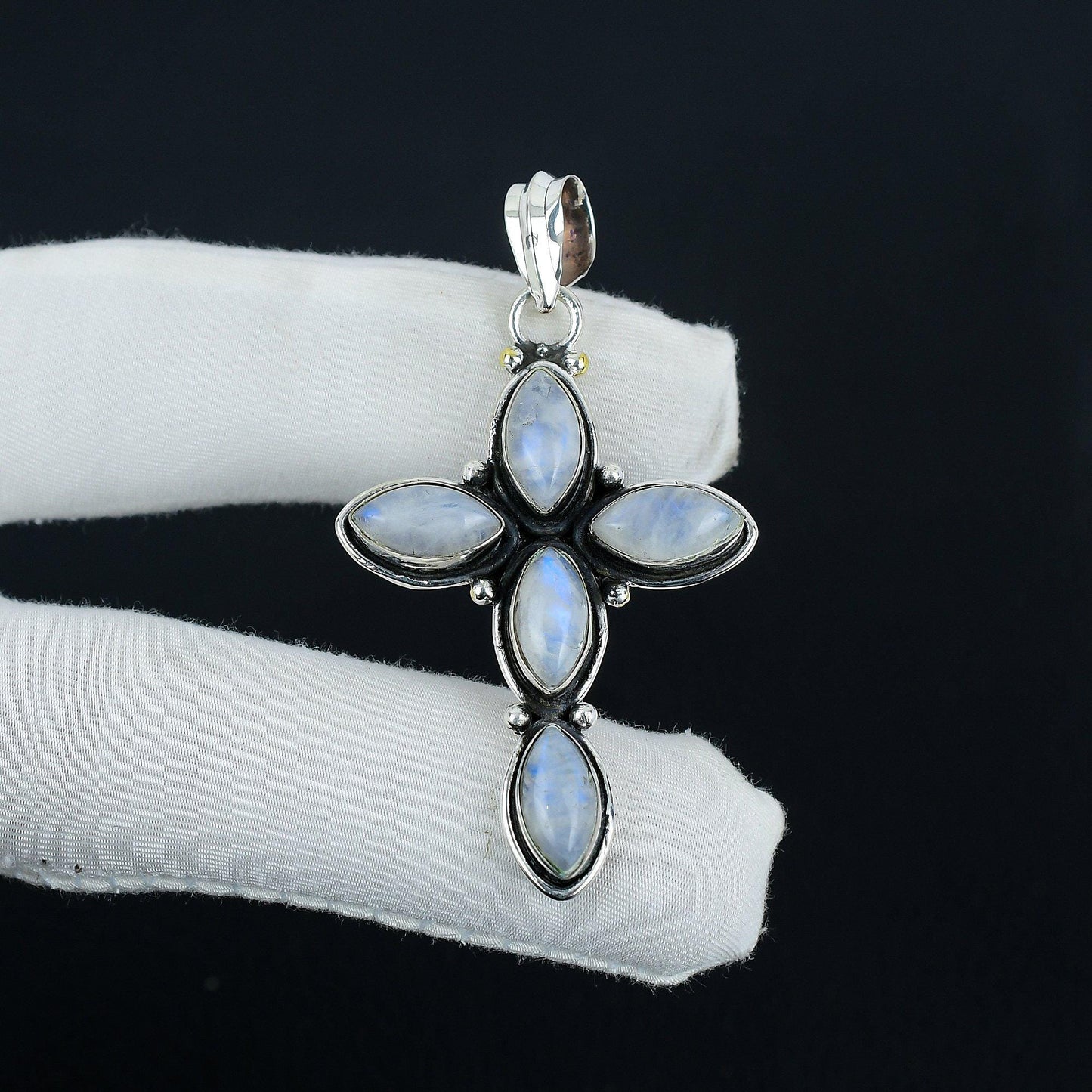 Rainbow Moonstone Gemstone Pendant