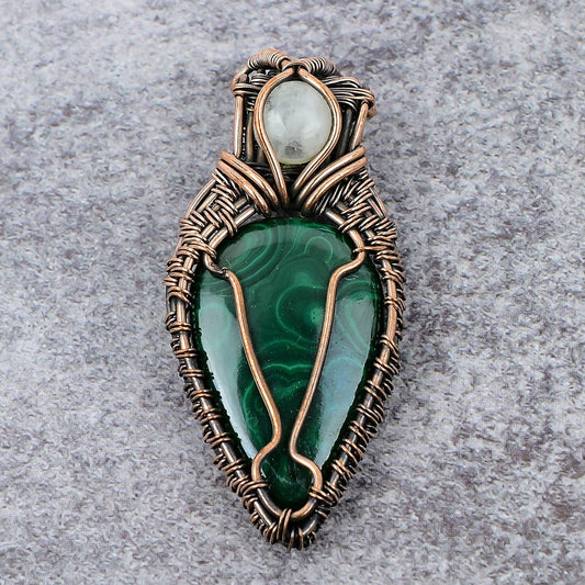 Green Malachite Gemstone Pendant