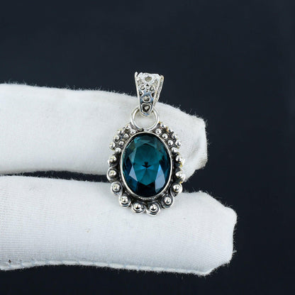 Blue Indicolite Gemstone Pendant