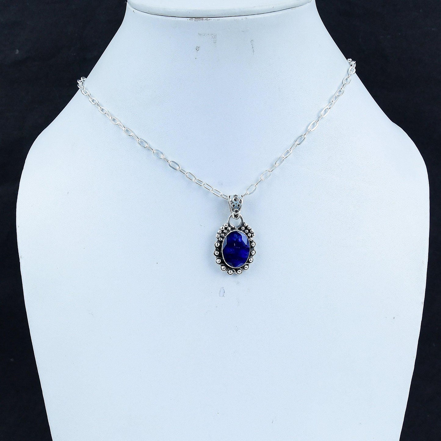 Blue Sapphire Gemstone Pendant