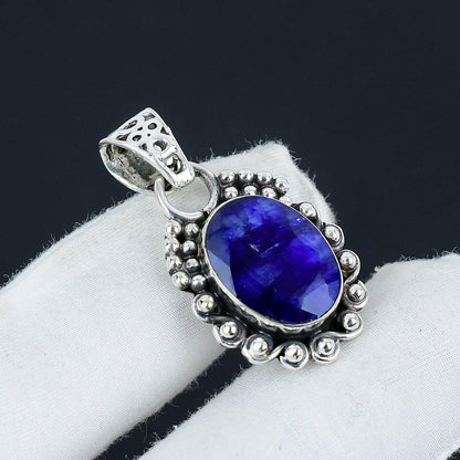 Blue Sapphire Gemstone Pendant
