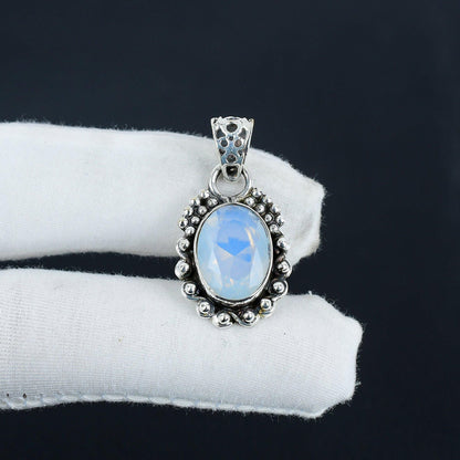 Milky White Opal Gemstone Pendant