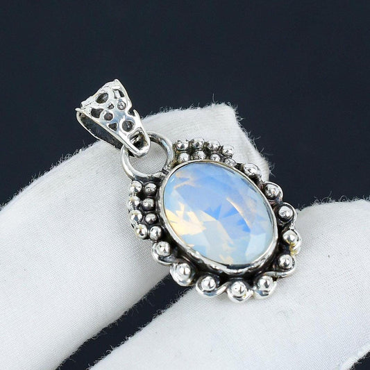 Milky White Opal Gemstone Pendant