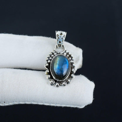 Blue Labradorite Gemstone Pendant